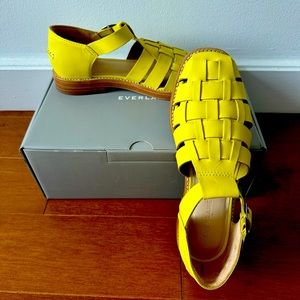 Everlane All Leather Limencello color size 7 sandals